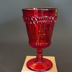 Elegant Red Glass Goblet